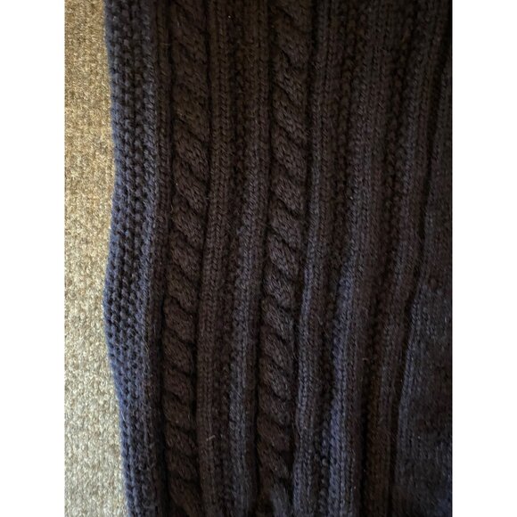 VTG Laura Ashley 100% Wool Thick Cable Knit Sweater Womens Small Preppy Classic - Picture 9 of 13